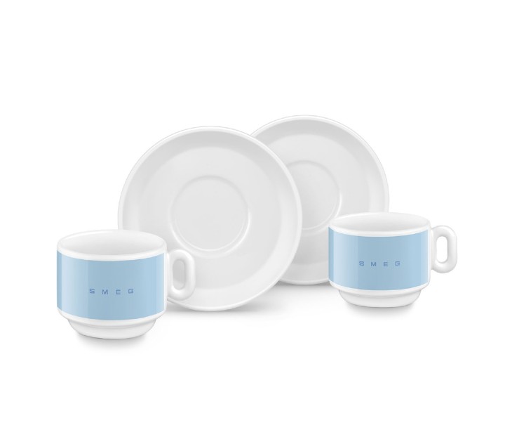 SMEG porcelianinių espresso puodelių rinkinys 2 vnt., 84 ml | 5