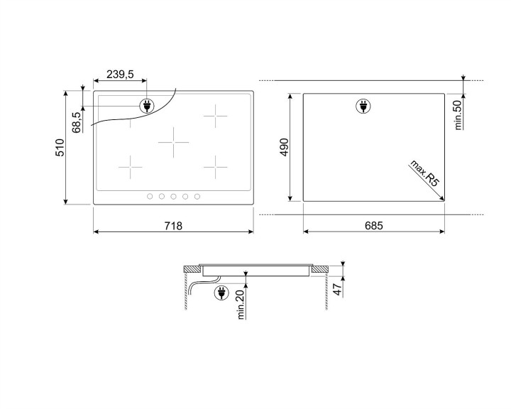 SMEG stiklokeramikinė kaitlentė  | 2